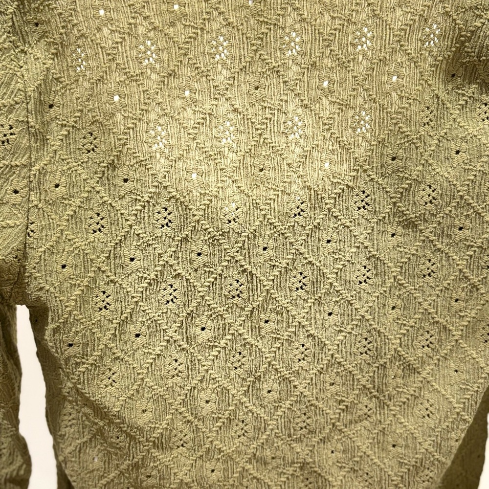 Cotton On Olive Green Knit Tie-Front Cropped Top - Picture 8 of 8
